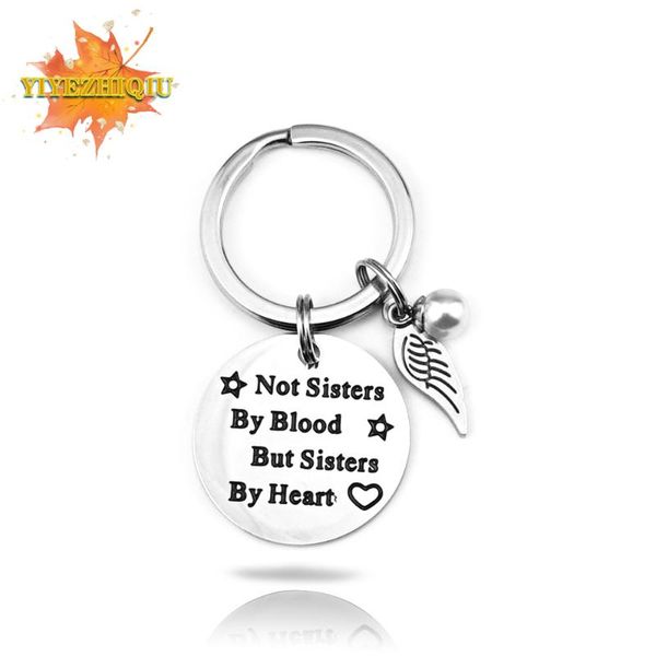 friends keychain keyring "not sisters by blood but sisters by heart" friendship jewelry gift for women girls, Silver
friends keychain keyring "not sisters by blood but sisters by heart" friendship jewelry gift for women girls, Silver