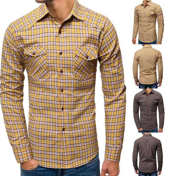 new 2019 men's casual plaid lapel men's long sleeve shirt double pocket large size cardigan fashion shirt camisa masculina, White;black
new 2019 men's casual plaid lapel men's long sleeve shirt double pocket large size cardigan fashion shirt camisa masculina, White;black