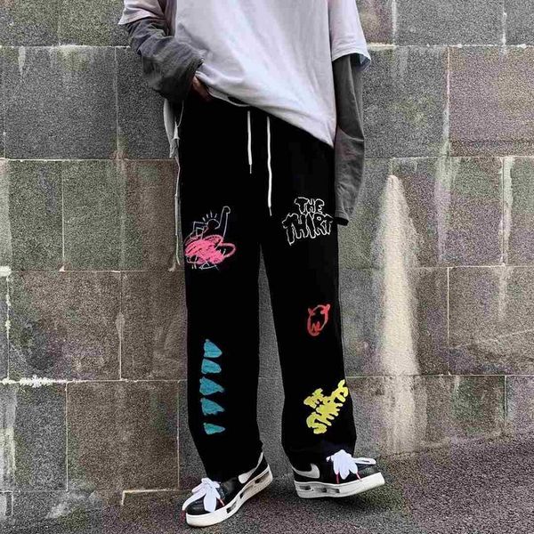 nicemix punk high wasit mens pants spring summer new men's wide leg trousers partten printing casual long pants for couples, Black
nicemix punk high wasit mens pants spring summer new men's wide leg trousers partten printing casual long pants for couples, Black