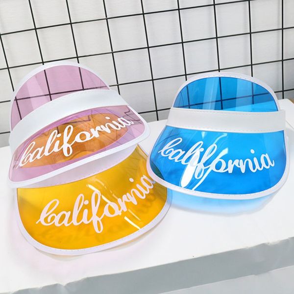 women summer plastic sun visor hat empty open transparent uv protection letters printed tennis beach cap 4 colors, Blue;gray
women summer plastic sun visor hat empty open transparent uv protection letters printed tennis beach cap 4 colors, Blue;gray