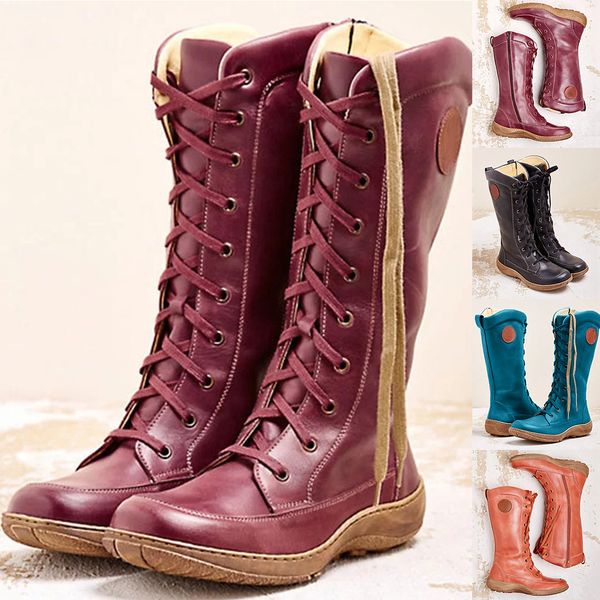 autumn winter new women's fashion casual round toe rome retro zipper long boots lace up shoes boots winter women boots, Black
autumn winter new women's fashion casual round toe rome retro zipper long boots lace up shoes boots winter women boots, Black