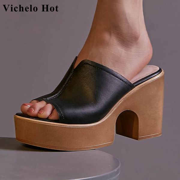 vichelo горячие натуральная кожа скольжения на мулах peep toe супер высокие каблуки элегантный леди ежедневно носить старинные летние сандал, Black
vichelo горячие натуральная кожа скольжения на мулах peep toe супер высокие каблуки элегантный леди ежедневно носить старинные летние сандал, Black