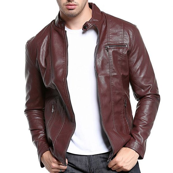 men's leather jacket 2019 autumn and winter new thick warm leather men's stand collar slim casual pu coat large size 4xl, Black
men's leather jacket 2019 autumn and winter new thick warm leather men's stand collar slim casual pu coat large size 4xl, Black