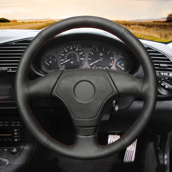 MEWANT Hand-stitched Black Artificial Leather Steering Wheel Cover Wrap for BMW E36 E46 E39 (Without Multi-Function Button)
MEWANT Hand-stitched Black Artificial Leather Steering Wheel Cover Wrap for BMW E36 E46 E39 (Without Multi-Function Button)