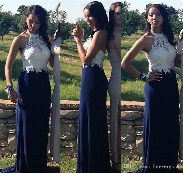 2019 halter navy blue black girls prom dress lace backless formal holidays wear graduation evening party gown custom made plus size
2019 halter navy blue black girls prom dress lace backless formal holidays wear graduation evening party gown custom made plus size