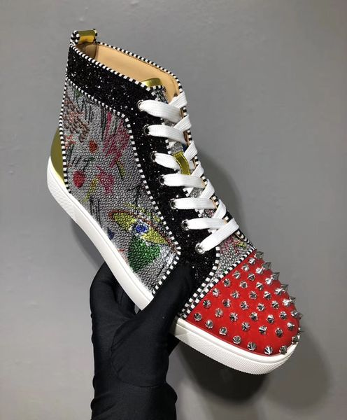 2020 spikes red bottom pik pik studded sneakers shoes women men luxury designer flat casual red sole autumn winter casual, Black
2020 spikes red bottom pik pik studded sneakers shoes women men luxury designer flat casual red sole autumn winter casual, Black