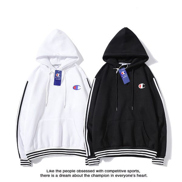champions designer luxury men hoodie tide brand sweatshirts classic three bars black and white striped thread stitching hoodie, White;black
champions designer luxury men hoodie tide brand sweatshirts classic three bars black and white striped thread stitching hoodie, White;black