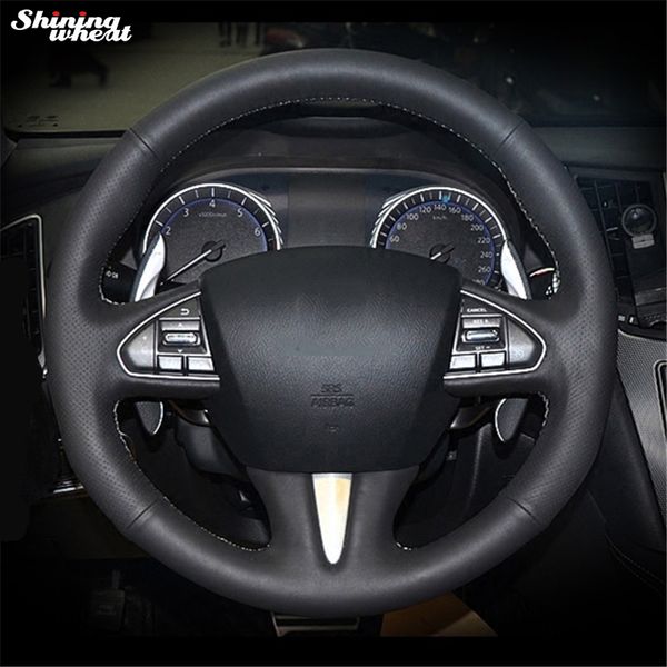 hand sew black leather car steering wheel cover for infiniti q50 2014 2015 qx50 2015
hand sew black leather car steering wheel cover for infiniti q50 2014 2015 qx50 2015