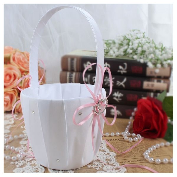 double heart wedding flower girl basket white satin rhinestone decor wedding ceremony party favor storage baskets
double heart wedding flower girl basket white satin rhinestone decor wedding ceremony party favor storage baskets