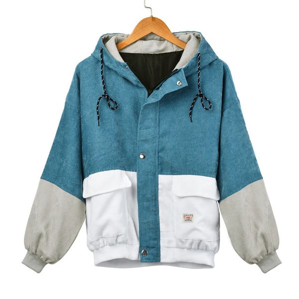 woman jackets winter 2019 women's hooded jackets long sleeve corduroy patchwork oversize jacket windbreaker coat overcoat, Black;brown
woman jackets winter 2019 women's hooded jackets long sleeve corduroy patchwork oversize jacket windbreaker coat overcoat, Black;brown