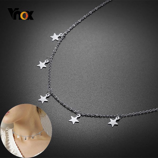 vnox temperament stars choker for women stainless steel lady necklaces elegant party wedding jewelry, Golden;silver
vnox temperament stars choker for women stainless steel lady necklaces elegant party wedding jewelry, Golden;silver