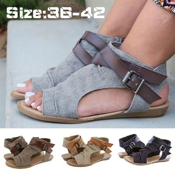 summer new large size women's roman retro buckle sandals vintage ladies beach moccasins fashion slippers luxury flats for woman, Black
summer new large size women's roman retro buckle sandals vintage ladies beach moccasins fashion slippers luxury flats for woman, Black