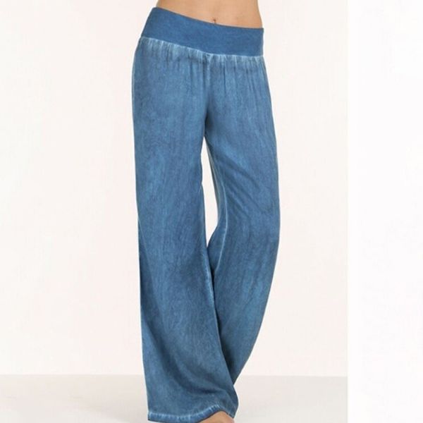 women sportswear loose solid full length denim yoga pants elastic waist mid waist pleated wide leg pants plus size, White;red
women sportswear loose solid full length denim yoga pants elastic waist mid waist pleated wide leg pants plus size, White;red