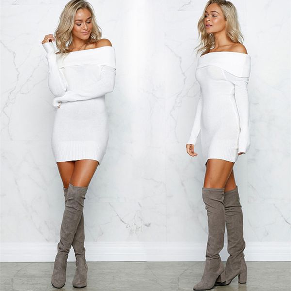 bodycon party mini dresses women off shoulder slim elastic lady autumn winter long sleeve bandage dress vestidos, Black;gray
bodycon party mini dresses women off shoulder slim elastic lady autumn winter long sleeve bandage dress vestidos, Black;gray