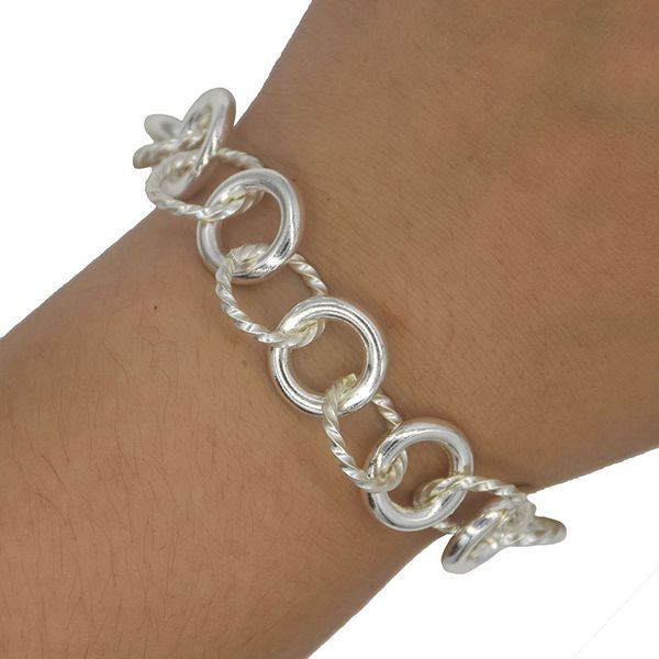 vintage 925 sterling silver chain female charm bracelet simple bracelets fine jewelry gifts for girls friend, Black
vintage 925 sterling silver chain female charm bracelet simple bracelets fine jewelry gifts for girls friend, Black