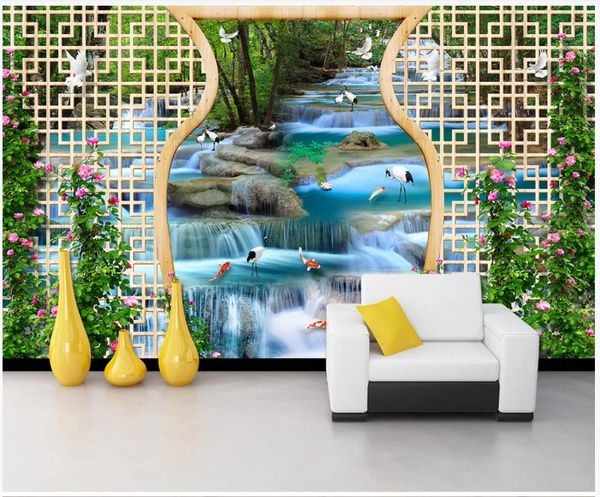 custom p mural wallpaper 3d murals idyllic forest water waterfall fish tv sofa background wall papers home decor
custom p mural wallpaper 3d murals idyllic forest water waterfall fish tv sofa background wall papers home decor