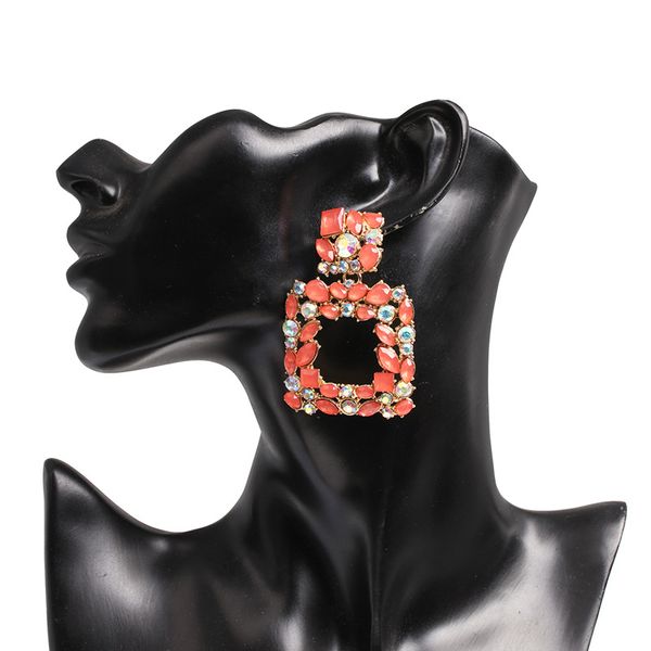 european and american geometric big crystal hollow women earrings colorful square charms pendant earrings holiday gift jewelry, Golden;silver
european and american geometric big crystal hollow women earrings colorful square charms pendant earrings holiday gift jewelry, Golden;silver
