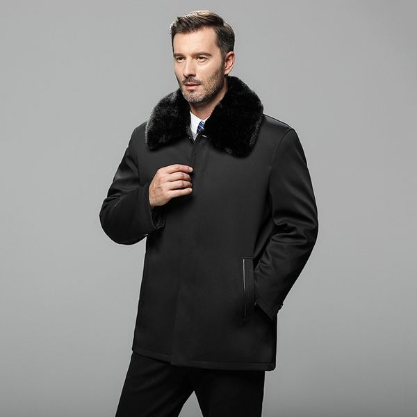 men's down & parkas plus size winter jacket+ fur collar fashion business casual duck coat men thick warm casaco w1288, Black
men's down & parkas plus size winter jacket+ fur collar fashion business casual duck coat men thick warm casaco w1288, Black