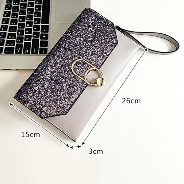 1 pcs women lady handbag pu leather sequin fashion luxury for money keys cards -opk
1 pcs women lady handbag pu leather sequin fashion luxury for money keys cards -opk