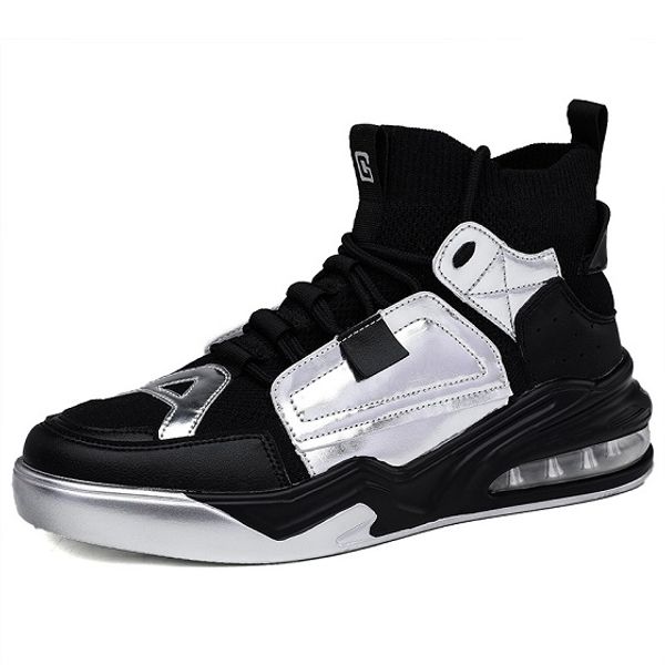 new style high-men's shoes fashionable breathable flying weaving shoes leisure sports air cushion discolored fashion socks shoes design, Black
new style high-men's shoes fashionable breathable flying weaving shoes leisure sports air cushion discolored fashion socks shoes design, Black