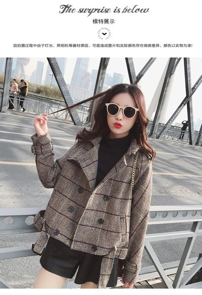 new arrival plaid trench coats women 2019 fashion long sleeve vintage outerwear office lady turn-down collar women windbreaker, Tan;black
new arrival plaid trench coats women 2019 fashion long sleeve vintage outerwear office lady turn-down collar women windbreaker, Tan;black