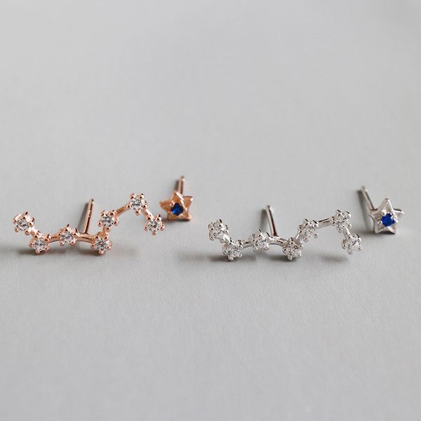 100% s925 sterling silver jewelry big dipper asymmetric geometric crystal star stud earring silver ornaments women party gift, Golden;silver
100% s925 sterling silver jewelry big dipper asymmetric geometric crystal star stud earring silver ornaments women party gift, Golden;silver