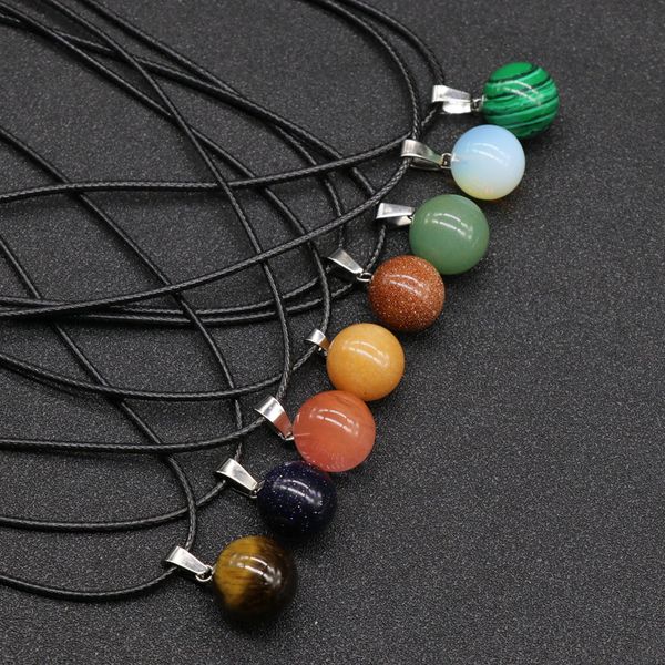 multicolor natural stone necklace crystal round bead shaped charm pendant fashion creative women men jewelry designer necklace gift, Silver
multicolor natural stone necklace crystal round bead shaped charm pendant fashion creative women men jewelry designer necklace gift, Silver