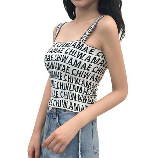 2020 new mujer verano women's summer casual women's basic letter print camisole tank camiseta tirantes mujer, White
2020 new mujer verano women's summer casual women's basic letter print camisole tank camiseta tirantes mujer, White