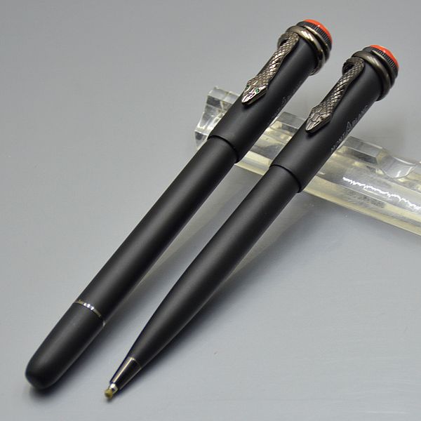 new luxury monte brands inheritance series classic matte black snake clip rollerball pen ballpoint pen fountain pens write office stationery, Blue;orange
new luxury monte brands inheritance series classic matte black snake clip rollerball pen ballpoint pen fountain pens write office stationery, Blue;orange