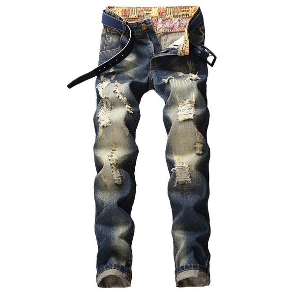 new men's straight leg jeans night club dance fashion jean dropshipping plus size old vintage wash torn holes 80s denim pants, Blue
new men's straight leg jeans night club dance fashion jean dropshipping plus size old vintage wash torn holes 80s denim pants, Blue
