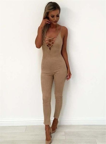 women deep v-neck lace-up spaghetti strap halter clubwear summer playsuit bodycon party jumpsuit romper trousers long pants, Black;white
women deep v-neck lace-up spaghetti strap halter clubwear summer playsuit bodycon party jumpsuit romper trousers long pants, Black;white