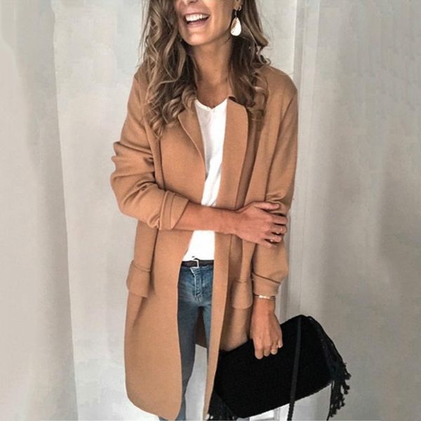 2019 women's trench spring new loose solid color coats women thin style femme windproof pockets slim streetwears plus size, Tan;black
2019 women's trench spring new loose solid color coats women thin style femme windproof pockets slim streetwears plus size, Tan;black