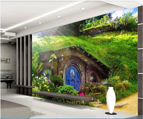 wdbh 3d wallpaper custom p roadside garden house european-style tv background wall paper home decor 3d wall wallpaper for walls