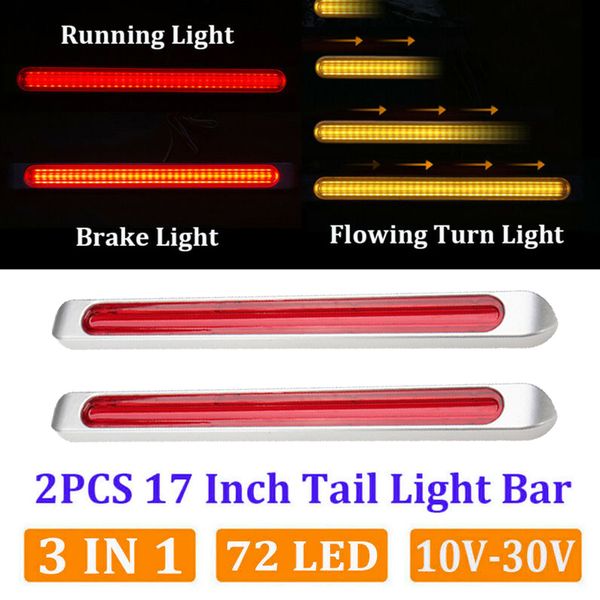 1 pair car truck trailer sturn signal tail side marker light bar lamp 12v 24v 72-led signal lamp light red/yellow
1 pair car truck trailer sturn signal tail side marker light bar lamp 12v 24v 72-led signal lamp light red/yellow