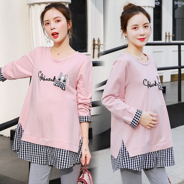 maternity clothes t-shirt women's dress put mom put 2019 dress loose large size suit fashionable mom clothes female, White
maternity clothes t-shirt women's dress put mom put 2019 dress loose large size suit fashionable mom clothes female, White