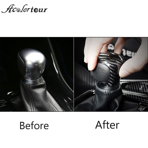 carbon fiber shit knob cover gear lever sticker center console shifter handle trim interior refitting car styling
carbon fiber shit knob cover gear lever sticker center console shifter handle trim interior refitting car styling