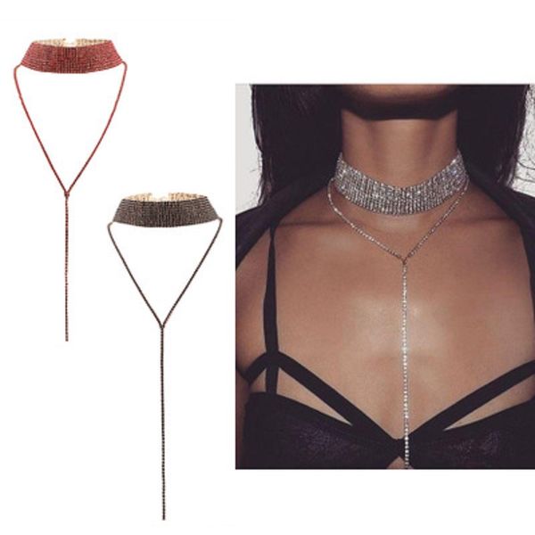 luxury multilayer chokers necklaces for women party dress crystal rhinestone long pendant collar necklace statement jewelry wholesale dhl, Golden;silver
luxury multilayer chokers necklaces for women party dress crystal rhinestone long pendant collar necklace statement jewelry wholesale dhl, Golden;silver