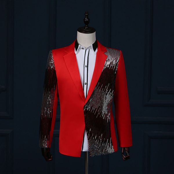 5 colors men's sequin jacket blazer nightclub singer stage wedding groom suit outfit costumes s-2xl, White;black
5 colors men's sequin jacket blazer nightclub singer stage wedding groom suit outfit costumes s-2xl, White;black