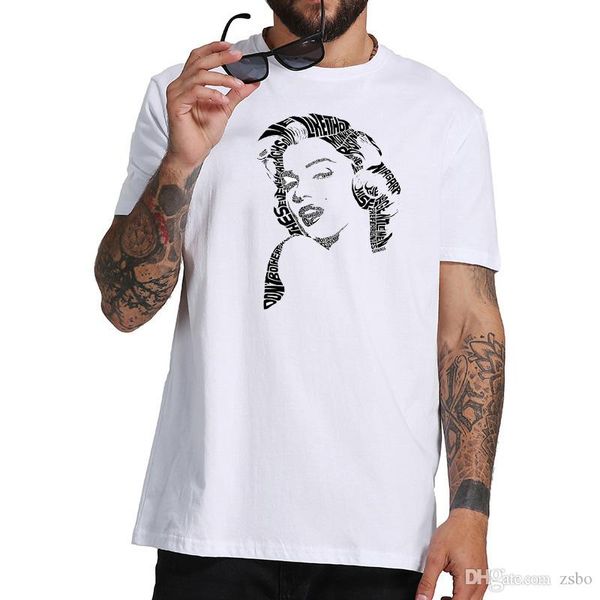 2019 spring and summer new men's t-shirt monroe pattern printing casual novelty men's mc58, White;black
2019 spring and summer new men's t-shirt monroe pattern printing casual novelty men's mc58, White;black