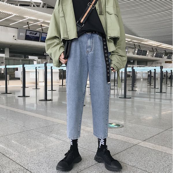 2018 korea style men's solid color loose jeans blue stretch casual straight pants biker denim baggy trousers plus size s-2xl
2018 korea style men's solid color loose jeans blue stretch casual straight pants biker denim baggy trousers plus size s-2xl