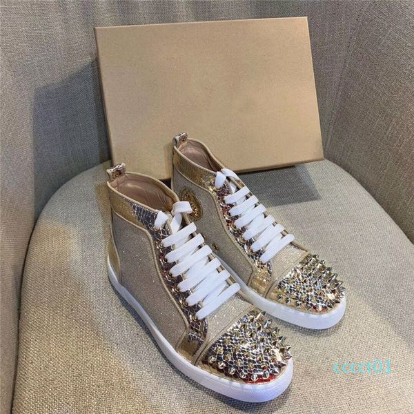 brand rivet design men women cow leather high skateboarding shoe rhinestone fashion sneakers sport trainer casual red bottom,35-44 ct1, Black
brand rivet design men women cow leather high skateboarding shoe rhinestone fashion sneakers sport trainer casual red bottom,35-44 ct1, Black