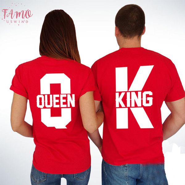 с коротким рукавом футболки женщины мужчины 2018 summer new tops king queen casual свободный пара matching белый lovers унисекс футболка, White
с коротким рукавом футболки женщины мужчины 2018 summer new tops king queen casual свободный пара matching белый lovers унисекс футболка, White