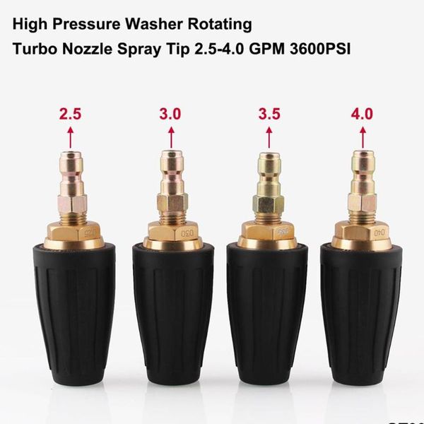 high pressure washer 360 rotating turbo nozzle 3600psi with 1/4quick connector foam nozzle for high pressure foam car washer gun
high pressure washer 360 rotating turbo nozzle 3600psi with 1/4quick connector foam nozzle for high pressure foam car washer gun