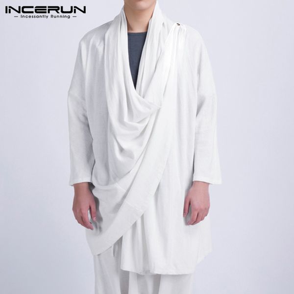 incerun chinese style men cloak coats vintage cotton solid long sleeve 2019 streetwear casual cardigan trench men outerwear 3xl, Tan;black
incerun chinese style men cloak coats vintage cotton solid long sleeve 2019 streetwear casual cardigan trench men outerwear 3xl, Tan;black