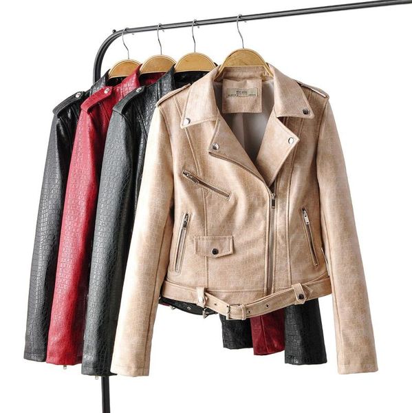 women faux leather jacket autumn short coats spring female clothes s- zipper pocket epaulette 3 color drop shipping texture, Black
women faux leather jacket autumn short coats spring female clothes s- zipper pocket epaulette 3 color drop shipping texture, Black
