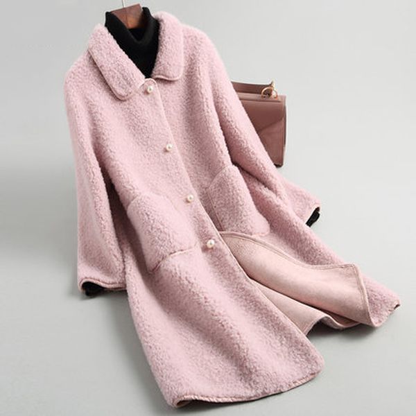 real fur coat 2019 autumn winter 100% wool coat female long sheep shearing fur coats lady alpaca lamb overcoat abrigo mujer l445, Black
real fur coat 2019 autumn winter 100% wool coat female long sheep shearing fur coats lady alpaca lamb overcoat abrigo mujer l445, Black