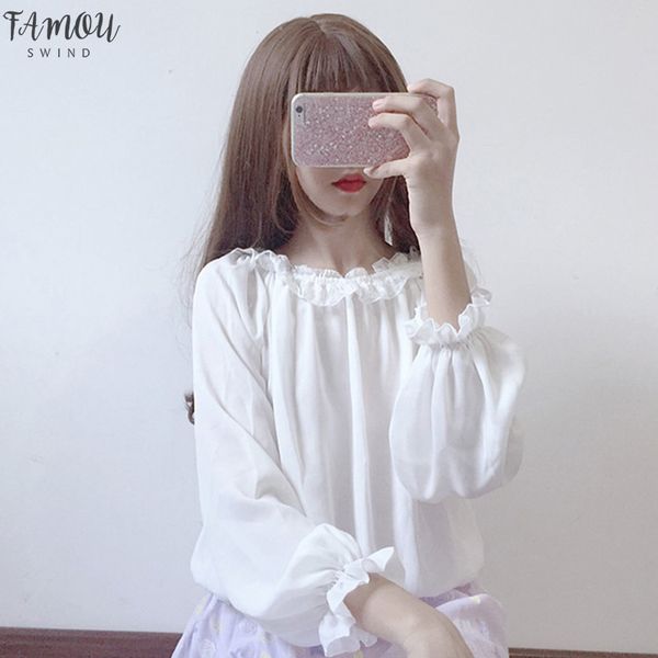 2020 new japanese lolita basic models feminine blouse loose wild lace lantern sleeves long sleeve chiffon lace shirt women, White
2020 new japanese lolita basic models feminine blouse loose wild lace lantern sleeves long sleeve chiffon lace shirt women, White