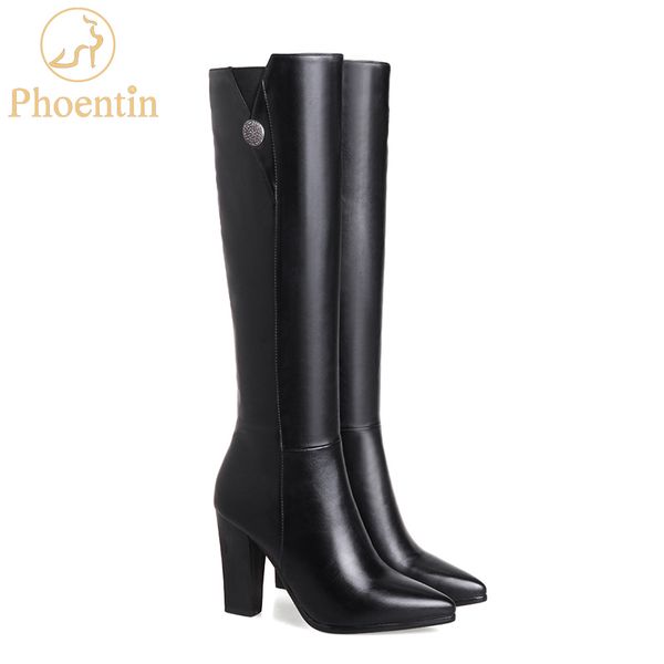 phoentin black pu women boots knee high super high spike heels pointed toe boots button decoration winter women shoes ft214
phoentin black pu women boots knee high super high spike heels pointed toe boots button decoration winter women shoes ft214
