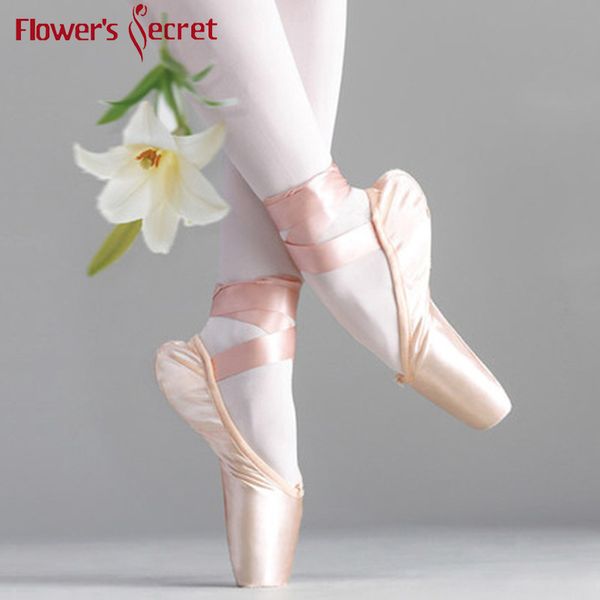 flower' secret pointe satin upper with ribbon girls women's pink professional ballet shoes dancing shoes with toe pads
flower' secret pointe satin upper with ribbon girls women's pink professional ballet shoes dancing shoes with toe pads