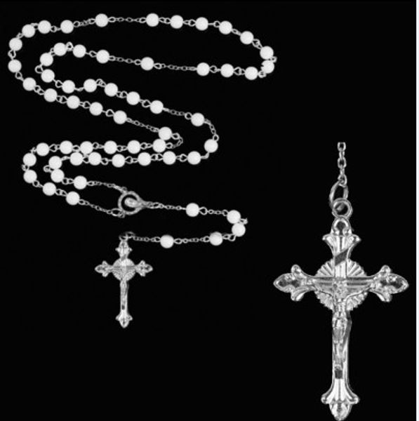 cross necklace imitation pearl jewelry wholesale rosary necklace christian long maxi necklace, Silver
cross necklace imitation pearl jewelry wholesale rosary necklace christian long maxi necklace, Silver
